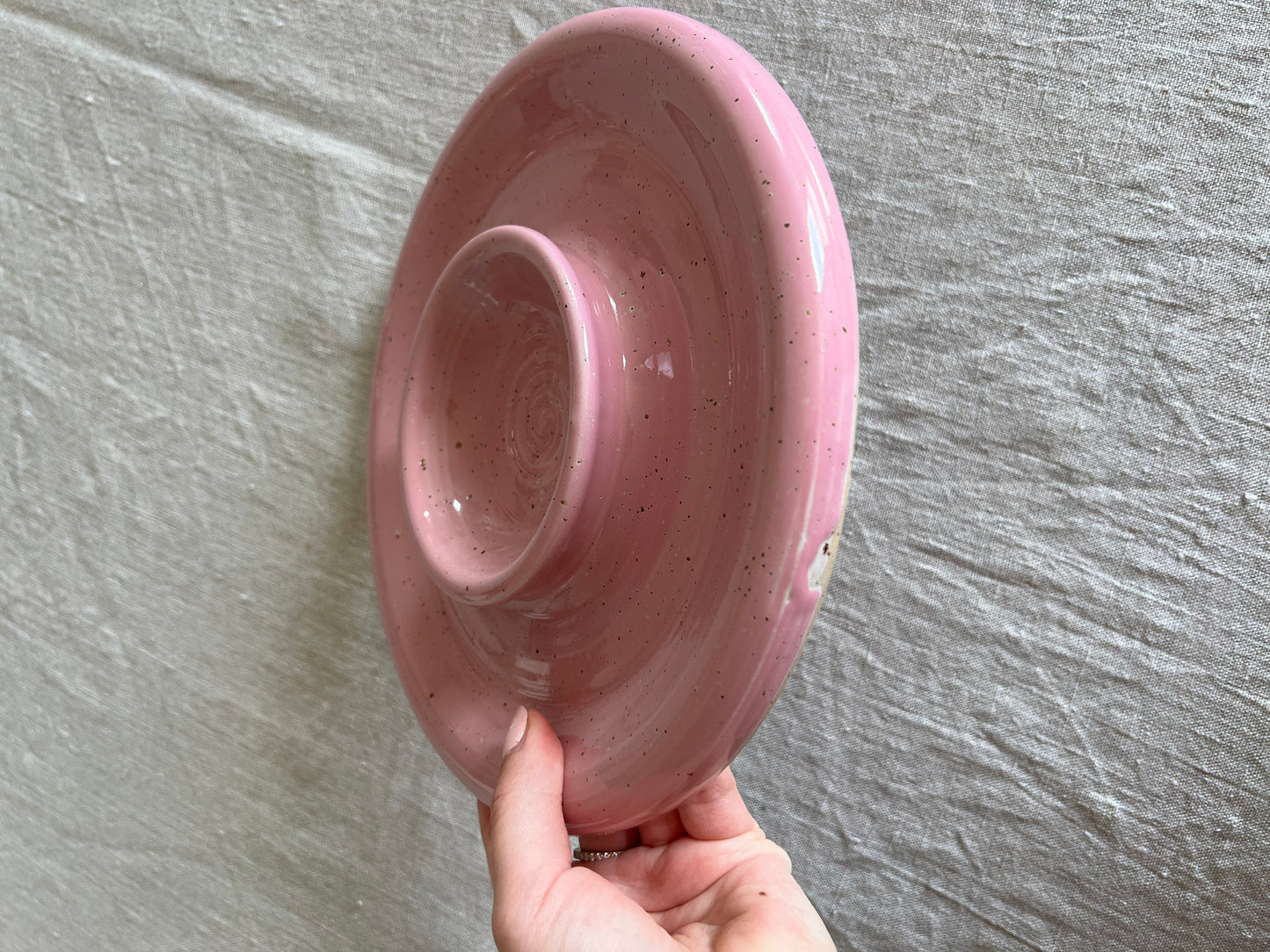 Uppläggningsfat i keramik rosa