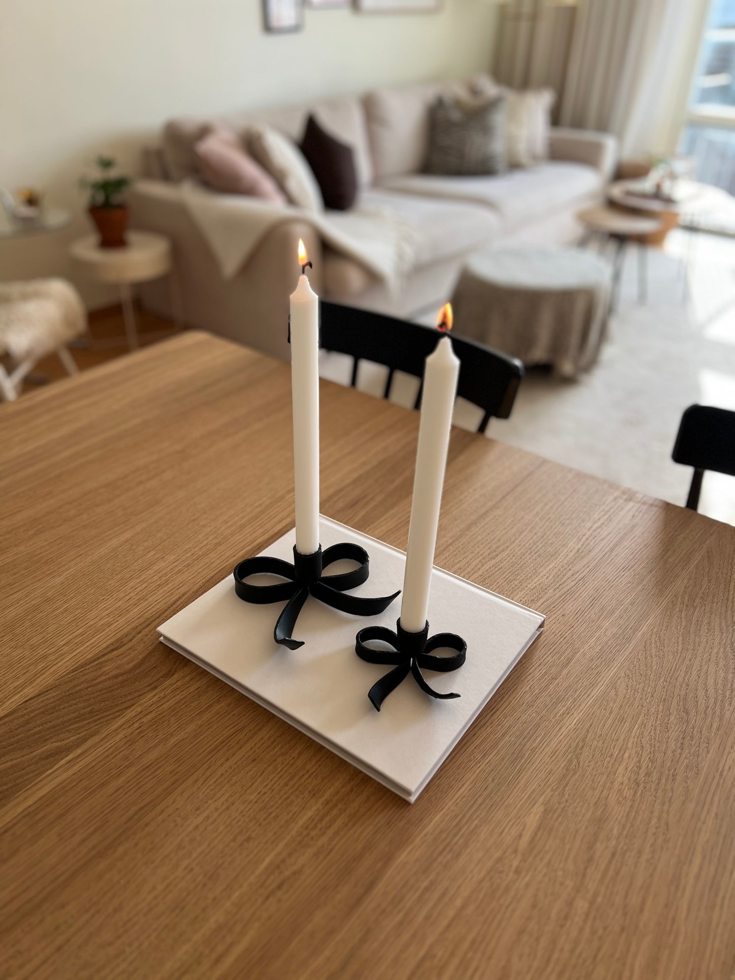 Ljusstake rosett stor