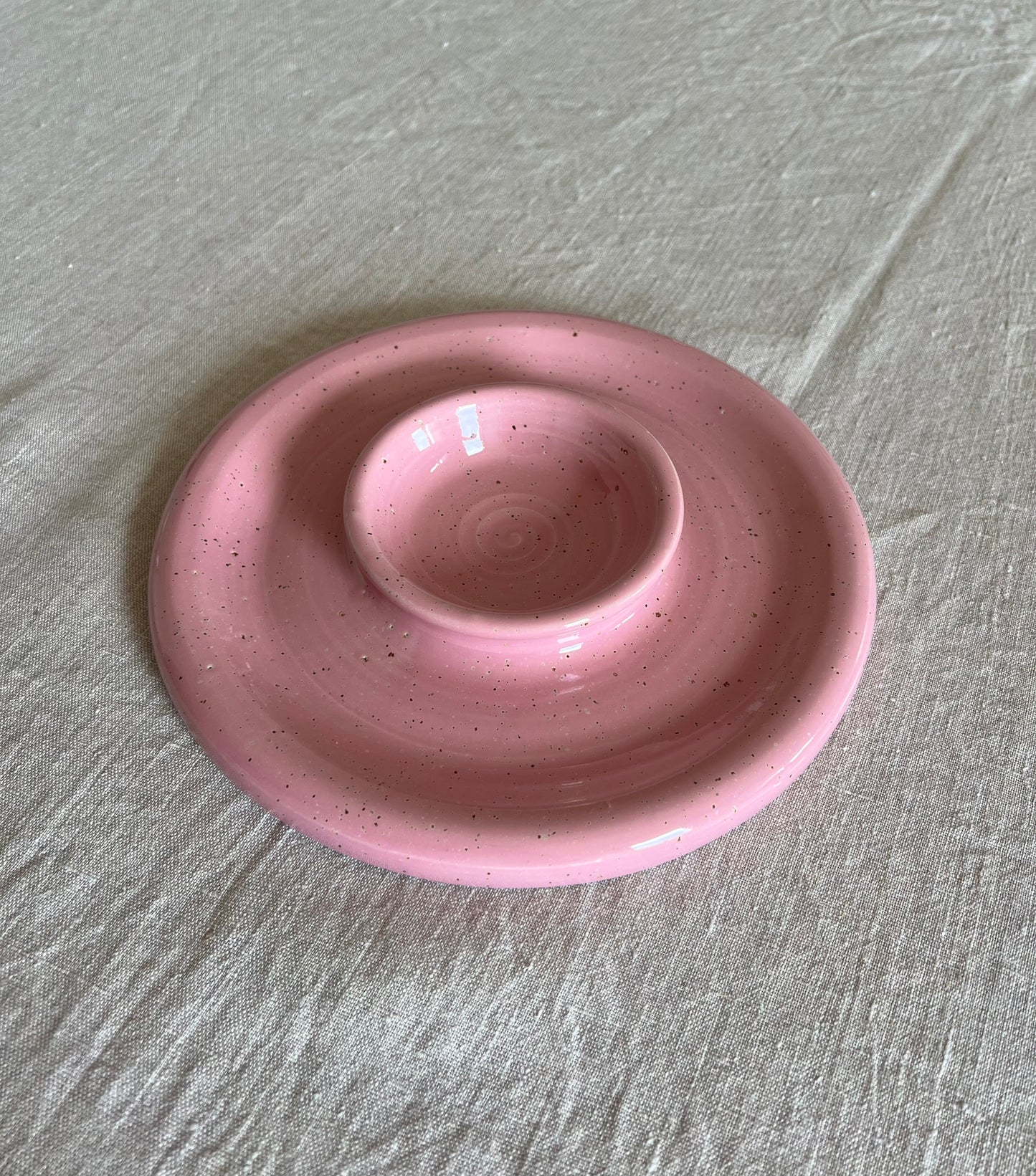 Uppläggningsfat i keramik rosa