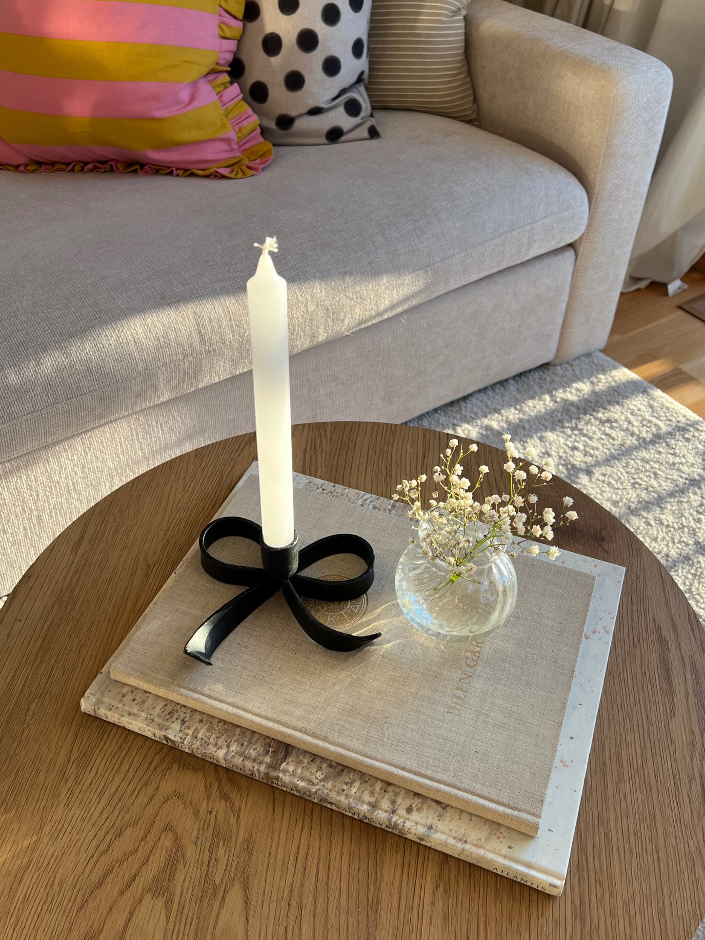 Ljusstake rosett stor